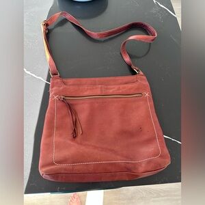 Margot Large Brown Leather Crossbody Bag